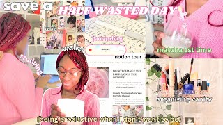 SAVE A HALF WASTED DAY 🍵 ˚ ༘♡  productive, studying, organizing, K-pop room makeover, matcha ~ vlog