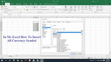 In Ms Excel How To Insert All Currency Symbol