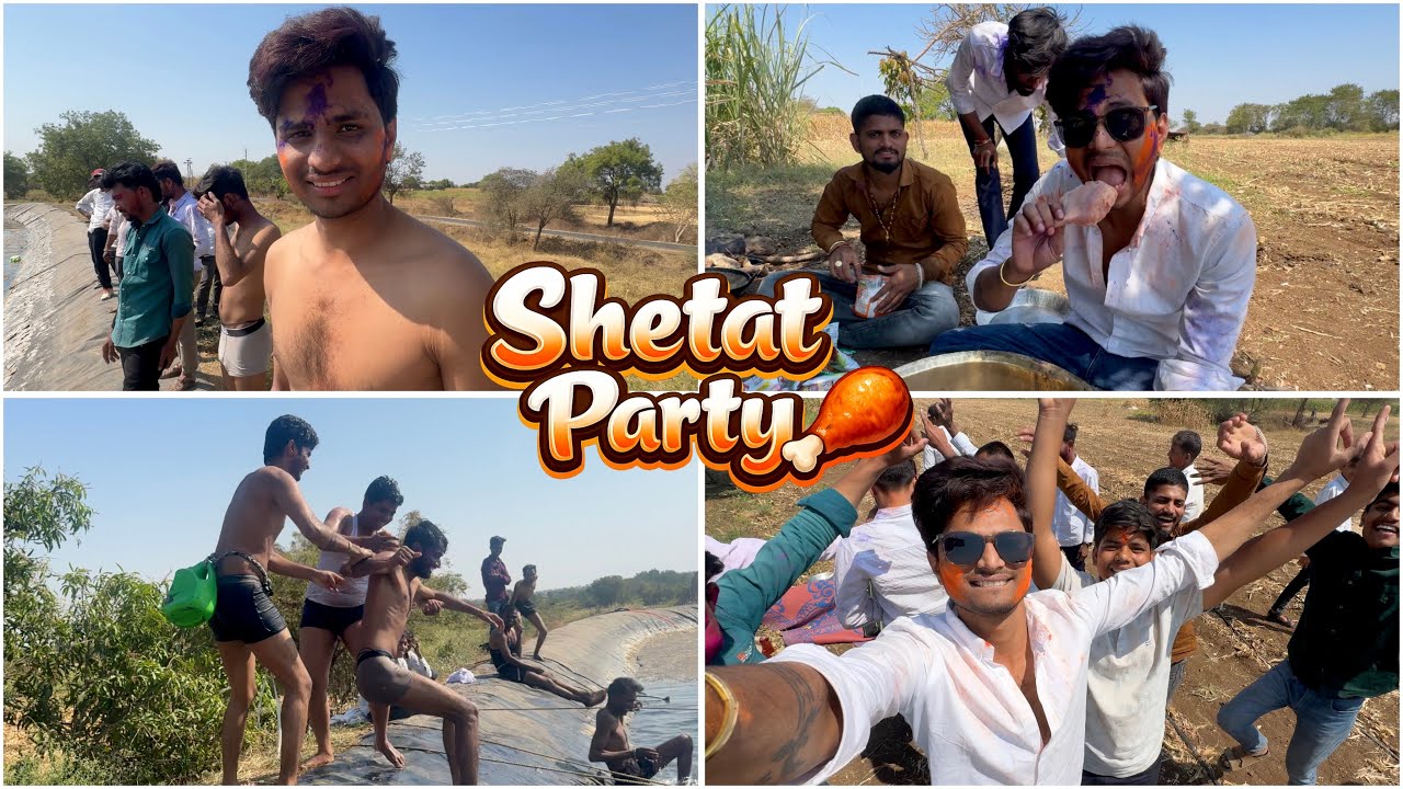 Shetat party 😍Chicken / cricket / masti 🔥