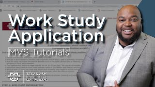 Work Study Application - MVS Tutorial