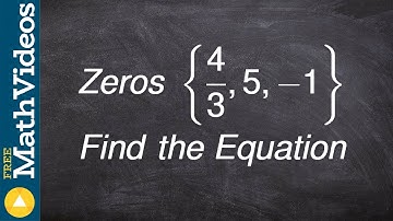 Given Rational a Rational Zero, Find the Equation of the Polynomial