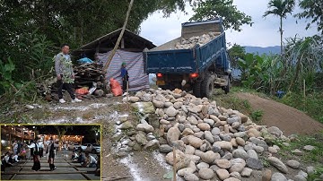 Người gỗ T 2 | Anh em giúp lấy đá hộc cát suối đến tối mít về Nhà Sàn Gái Bản xem văn nghệ cuối tuần