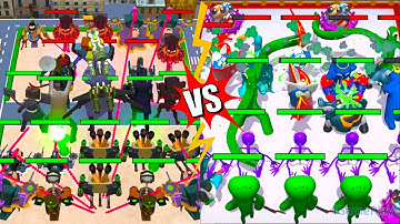 Toilet Monster Merge War VS Merge Color Friends Mods ⭐ Merge Simulator Battles