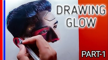How to draw Glowing effect | Drawing Glow effect using coloured pencil | Step-By-Step Tutorial easy