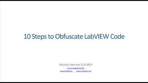 10 Steps to Obfuscate LabVIEW Source Code