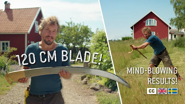 Trying a HUGE Scythe Blade | MIND-BLOWING RESULTS! Hartstahl 120 cm Competition Size Blade