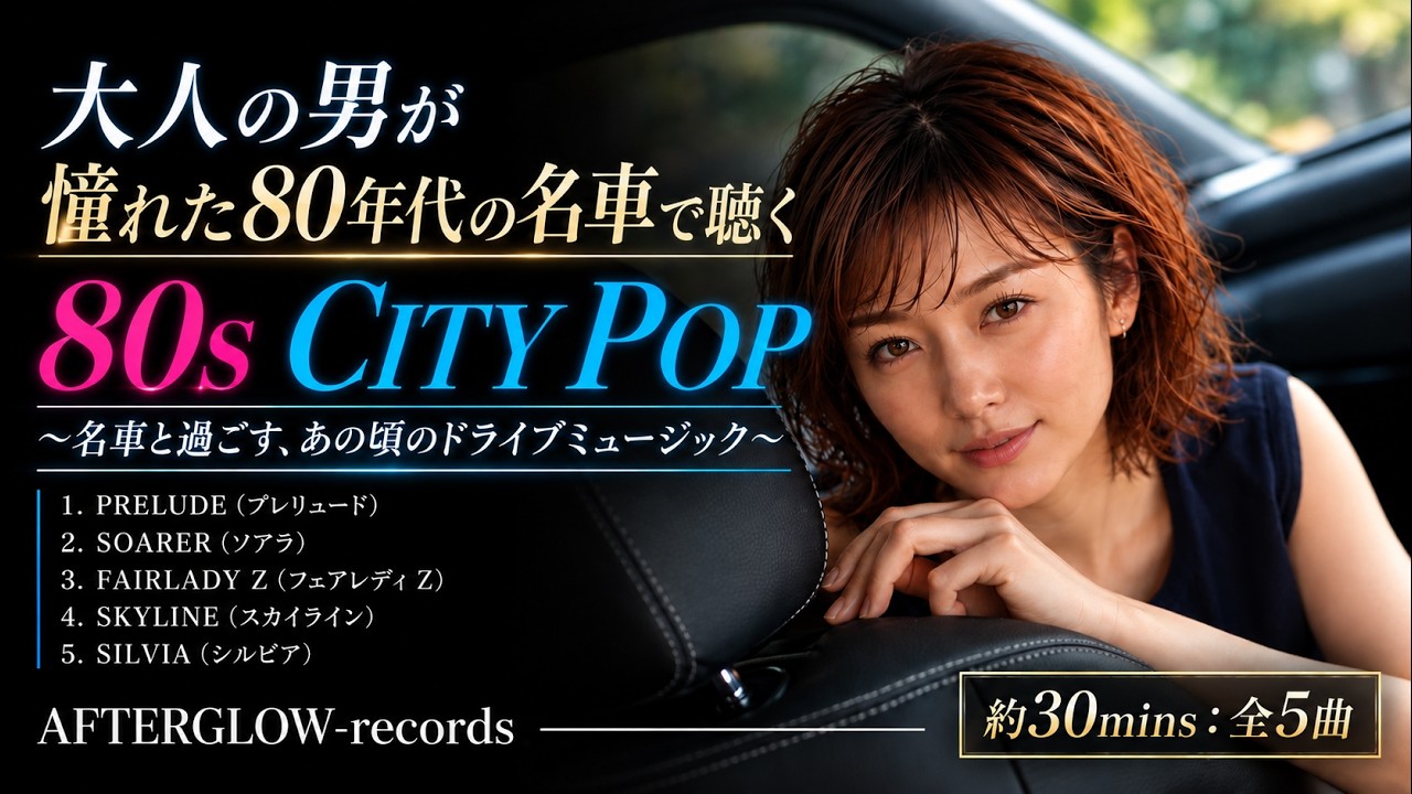 Playlist 80s Japanese City Pop】あの頃、憧れた車と走った夜