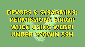 DevOps & SysAdmins: Permissions error when using WebPi under Cygwin SSH
