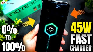 Infinix Note 30 5G Fast Charging Test with 45W Charger | 0% to 100% Charging Test #DataDock