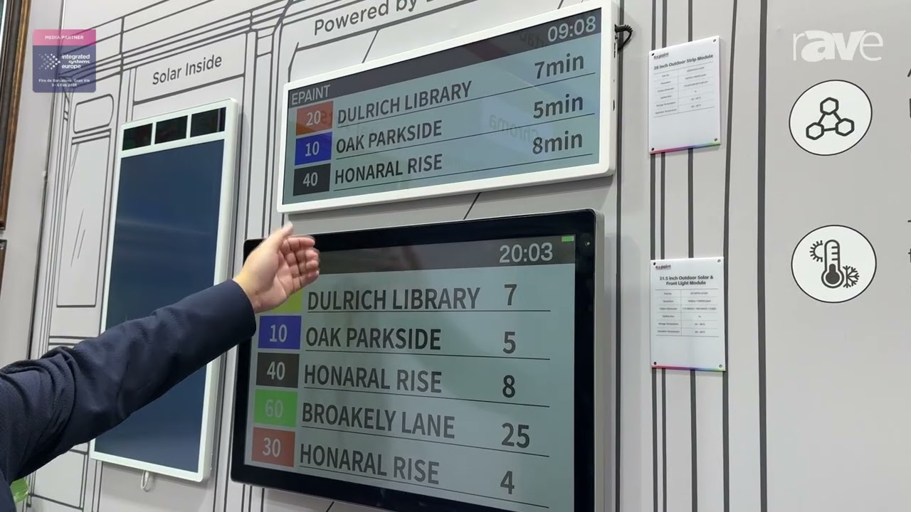 ISE 2026: EPaint Showcases 31.5-Inch Solar-Powered Outdoor e-Paper Display