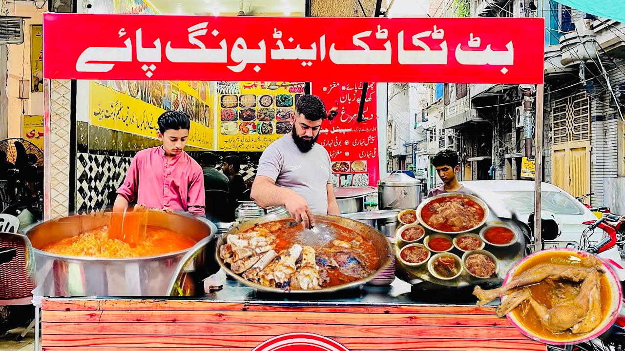 100/ Rs-50 YEARS OLD BUTT SIRI PAYE 😋| BEST CHEAP PRICE DESI MURGH CHANAY & SIRI PAYE IN GUJRANWALA