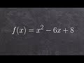 Graphing a quadratic using a table Graphing a quadratic using a table
