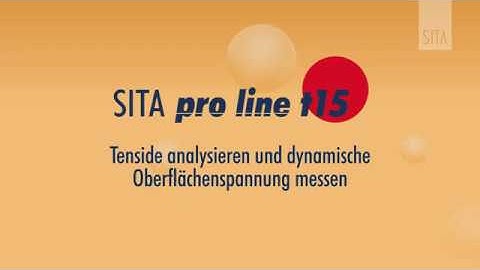 SITA pro line t15 - Tensiometer zur Tensidanalyse und Messung der dynamischen Oberflächenspannung
