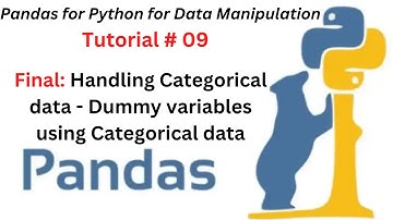 Session 09 Final: Handling Categorical data in Pandas |Dummy variables pandas using Categorical data