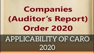 CARO 2020 | PART -1| By Somya Agarwal #audit #cainter#cafinal