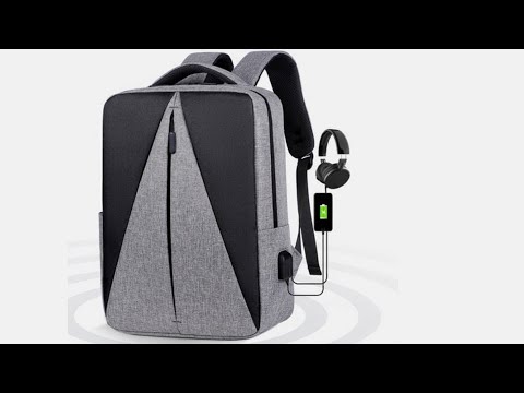 Рюкзак міський "Geometry" з геометричним дизайном для ноутбуку до 16'' з USB виходом (Т-1), видео 1