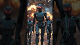 Robot Attack 🤖 When robots attacked the human world👾🕹️ 🤢🙀 #AIArt #RobotArmy #ArtificialIntelligence"
