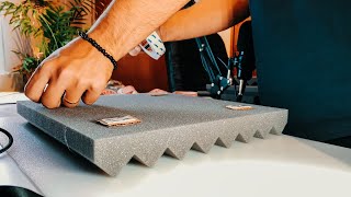 How to Install Acoustic Foam Easy and Fast, WITHOUT damaging wall!
