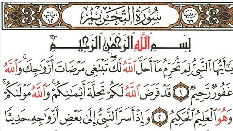 سورة التحريم ايمن سويد كاملة مكتوبة HD