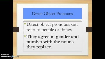 PBS Flipped Classroom - Span. 1 - Capt. 7 - Direct Obj. Pro.