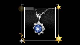 Lindy Star Pendant Blue Star Sapphire Pendant In 925 Sterling Silver 6 Ray Lindy Star Necklace An...