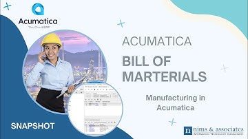 Bill of Materials in Acumatica