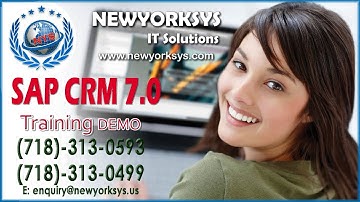 SAP CRM 7.0 Technical Online Training Demo Video Part 2  - Newyorksys.com