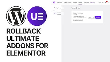 How To Rollback to Previous Version Ultimate Addons for Elementor Plugin?