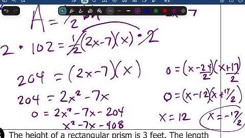 Algebra 2 Unit 3 Lesson 9 Quadratic Apllications Video 1 of 2