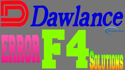 Dawlance invelter ac error code faults F4 solutions