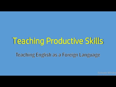 Video: Ano ang productive skill?