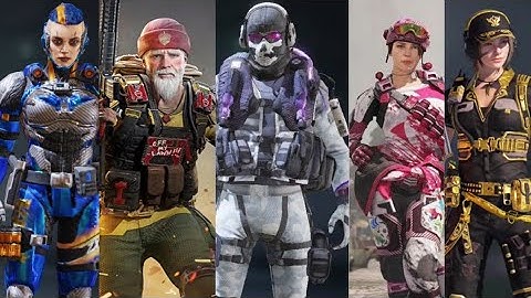 Top 5 RAREST EPIC CHARACTER skins in codm part 1