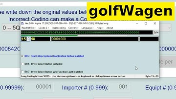 VW Golf 7 BCM central electronic control module long coding