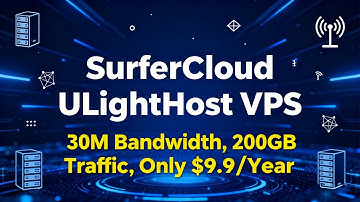 SurferCloud ULightHost VPS—30M Bandwidth, 200GB Traffic, Only $9.9/Year, Global Cloud Hosting