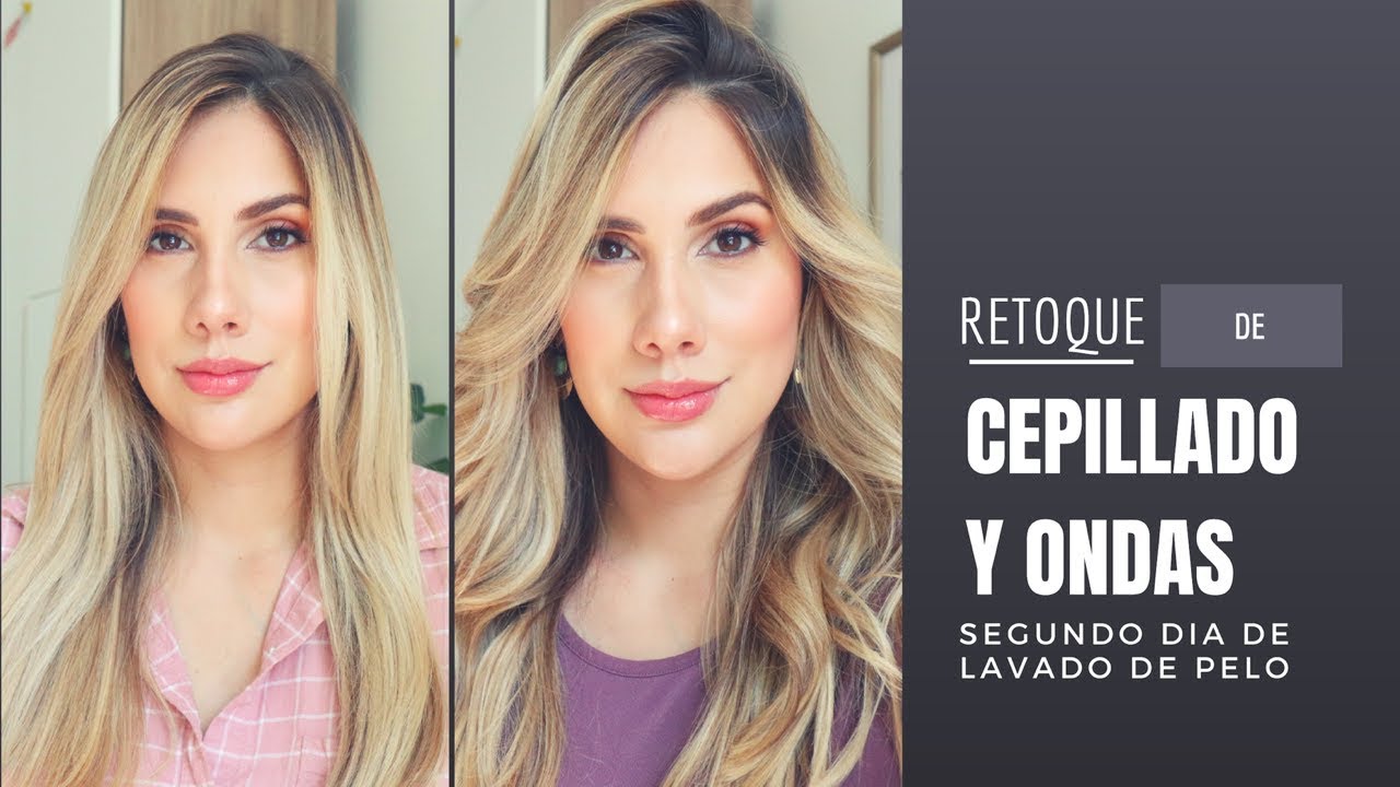 Retoque de cepillado y ondas en el segundo dia de lavado de pelo- Carolina  Ortiz - YouTube