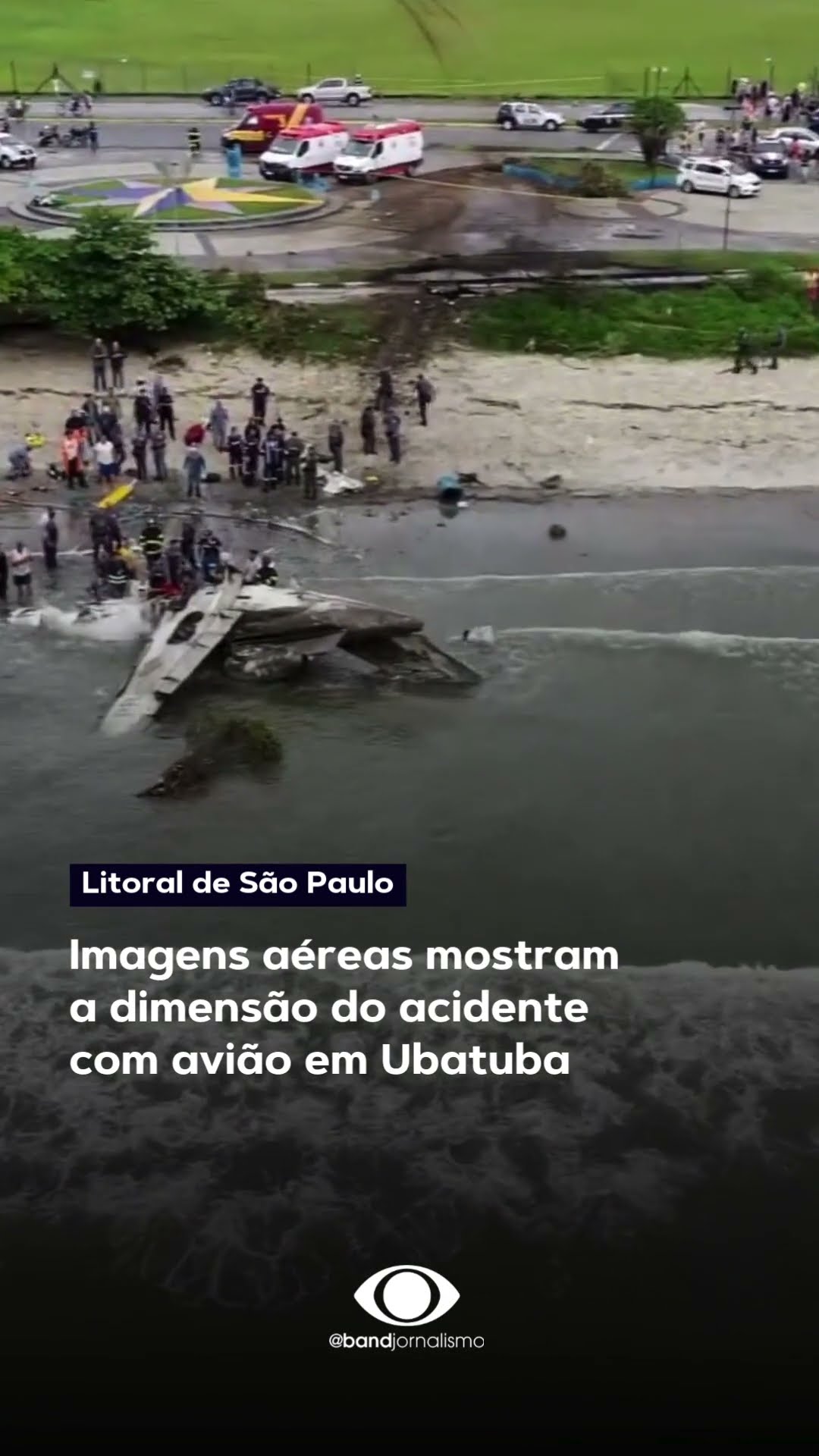 Imagens aéreas mostram a dimensão do acidente com avião em Ubatuba #shorts