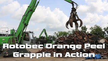 Rotobec Orange Peel Grapple in Action
