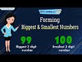 Learn basic math  forming biggest and smallest numbers  digit numbers  math