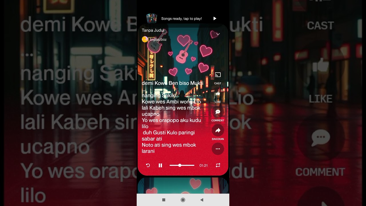 WES TAU NGANCANI ...lirik by bazz