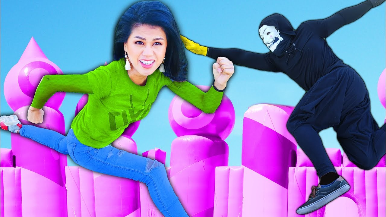 treasure of the elemental trophy WE BATTLE HACKERS in WORLD'S BIGGEST BOUNCE HOUSE to REVEAL Secret Files of Daniel's Memory