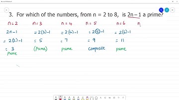 6 TN Maths Term II  1. Numbers   Exercise 1.3  3. For which of the numbers, from n = 2 to 8,