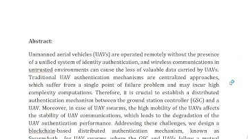 A Blockchain Based Distributed and Intelligent Clustering Enabled Authentication Protocol for UAV Sw