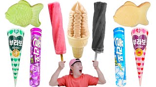 편의점 아이스크림 먹방모음 Convenience store ice cream mukbang collection 초코 딸기 바닐라 jelly 롤업 젤리