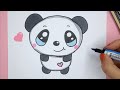 How to Draw a Cute Baby Panda EASY - Happy Drawings