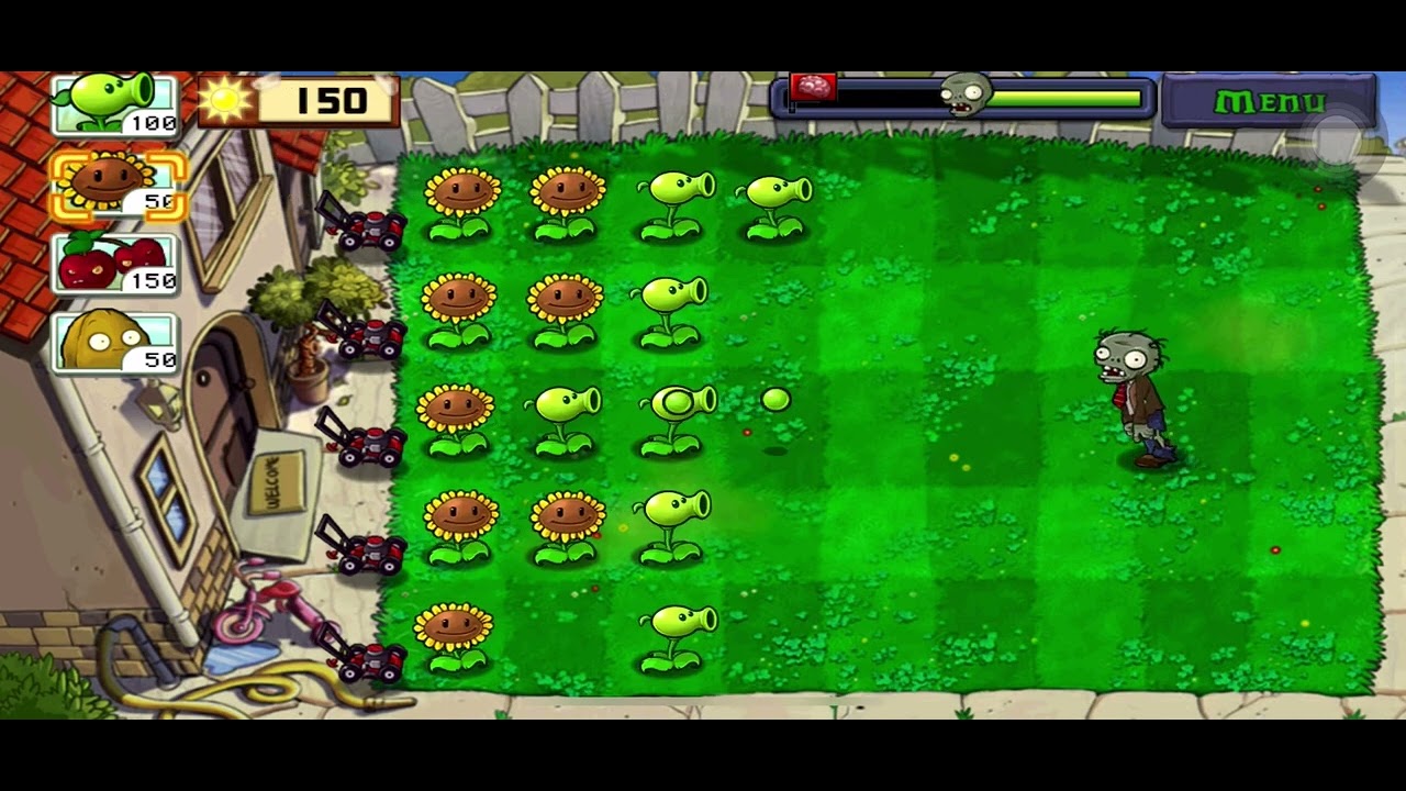 PvZ level 4 FS - YouTube