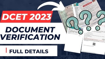 #dcet2023 | Dcet 2023 document verification | documents required for dcet document verification |