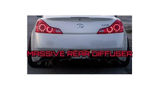INFINITI Q60 Rear Diffuser install , cold start and walk around
