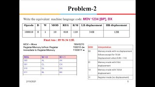 Full Problems & Solutions 8086 Assembly Language to Machine Language Op-code.  Addition, Subtraction BCD News