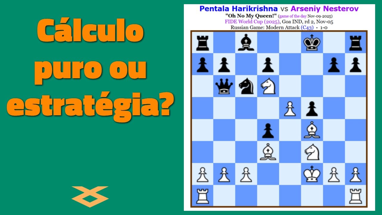 O sacrifício posicional de Dama por duas peças | Partidas Extraordinárias 94