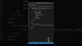 How to add a video on web page using html and css #shorts #views #html #css #coding #youtubeshorts